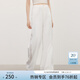 范思藍恩白色蕾絲花邊鏤空拼接闊腿褲女夏季2025新款純棉褲子2767 云朵白 XS