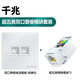 山澤電腦插座網(wǎng)絡(luò )網(wǎng)線(xiàn)口面板 適用電腦電話(huà)信息模塊網(wǎng)絡(luò )插座 通用超五/六/七類(lèi)模塊加厚86型面板 五類(lèi)千兆模塊*2+雙口面板-白色