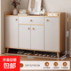 實(shí)木鞋柜家用門(mén)口2026新款爆款入戶(hù)玄關(guān)柜一體大容量室內儲物鞋架 四門(mén)一抽嶼山雪松木 云溪雪松白120*32*85cm;