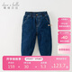 戴維貝拉【商場(chǎng)同款】?jì)和澴忧锒型蓍e牛仔棉褲夾棉加厚
