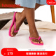 havaianas哈唯納Top炫彩夾腳人字拖女夏海邊平底拖鞋情侶款 新色5784-流粉色 45-46 巴西碼