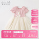 戴維貝拉女童連衣裙中大童洋氣裙子夏裝童裝兒童公主裙