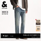 杰克·瓊斯（JACK&JONES） 男裝牛仔褲時(shí)尚百搭經(jīng)典水洗銅錢(qián)刺繡休閑貼袋直筒褲子225332124