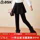 ASK JUNIOR女童褲子冬加厚保暖中大童休閑純色長(cháng)褲百搭打底褲裙褲 黑色 150 
