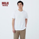 MUJI男式 棉混抗菌 短袖T恤 男士男款 25年夏季  FA15CC5S 白色 S (165/84A)