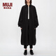 MUJI MUJI IDEE 女式 寬版襯衫連衣裙 春夏新品多巴胺連身裙GA02CC2S 黑色 均碼