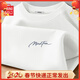 名創(chuàng  )優(yōu)品（MINISO）重磅純棉100%短袖t恤男女簡(jiǎn)約內搭寬松上衣夏季百搭圓領(lǐng)白色半袖 白色(mt心靈筆尖胸標) L /175(正品保障)