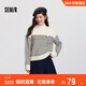 森馬（Semir）森柔|地理系列毛衣女冬季半高領(lǐng)刺繡條紋衫101724107022