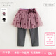 MARC&JANIE【黑科技蓄熱】馬克珍妮女童加絨打底裙褲兒童褲子冬裝241206