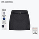 ANN ANDELMAN【明星同款】官方直營(yíng)高腰a字半身裙女包臀修身配腰帶毛呢短裙子 黑色 S