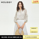 moussy 新品法式田園風(fēng)碎花雪紡長(cháng)袖襯衫女028ISA30-3131 花紋白色 均碼