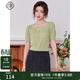 固執（OBSTINATE）【特價(jià)】夏款女年新款法式氣質(zhì)方領(lǐng)短袖針織衫上裝43132MY08099 軍綠色 S 160/80A