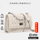 CHARLIE&KELLI CK品牌女包官方輕奢菱格鏈條包小香風(fēng)百搭斜挎包小&CK包包女款 米白【聯(lián)系客服順豐包郵】