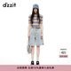 DZZIT地素牛仔大短褲夏季淺藍的潮流時(shí)尚設計女 淺藍色 26