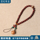 頂妃（DING FEI）中國風(fēng)小葉紫檀崖柏木手機鏈掛繩掛件男女短款手腕掛繩包包掛件 檀木手機掛 A21-308