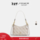 蔻馳（COACH）奧萊女士女包馬車(chē)圖案印花LAUREL 19號單肩包斜挎包流浪包禮物 IM/粉筆白色 混合色