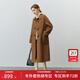 范思藍恩22FS4106韓系氣質(zhì)牛角扣大衣女秋冬學(xué)院風(fēng)雙面羊毛呢外套 駝色 XS