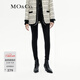 MO&Co.牛仔褲復古腰封式高腰重酵洗黑牛高彈修身小腳褲摩安珂 牛仔黑色 XS 25