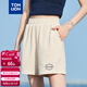 唐獅（TonLion）2024女寬松休閑短褲 米白 M 