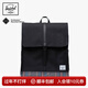 Herschel加拿大赫行 經(jīng)典系列City雙肩包方形通勤電腦背包書(shū)包 黑拼多色格紋
