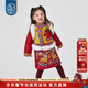 年衣童裝中式馬褂套裝冬季新款女童演出服盛世躍馬中式馬褂套裝拜年服 年衣紅 120