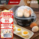 SEVERIN施威朗德國家用多功能煮蛋機 可煮溏心蛋 蒸蛋器早餐神器低功率食品級 出口標準 防干燒蜂鳴提醒 單層  黑色EK3056
