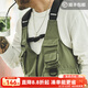 馬登工裝多口袋機能戰術(shù)馬甲戶(hù)外無(wú)袖坎肩攝影釣魚(yú)兩用挎包外套男 綠色 均碼