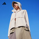 adidas「冰淇淋防曬衣」UPF 50+輕薄外套防曬服女阿迪達斯輕運動(dòng)   礬土棕(推薦選大一碼)   S