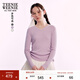 Teenie Weenie小熊女裝毛衣夏季優(yōu)雅氣質(zhì)抽褶修身V領(lǐng)上衣 淺紫色 S