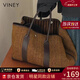 viney新款托特包包女包品牌手提包單肩包生日三八38女神節禮物老婆 【深棕色】3.8節送媽媽高檔實(shí)用輕奢通勤帆布包 時(shí)尚大容量百搭休閑大包