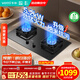 華帝（VATTI）燃氣灶天然氣燃氣灶70b/309 一級能效省氣灶具5.2kW大火力猛火灶 嵌入式臺嵌兩用雙灶開(kāi)孔可調節 【主推爆款】i10070B 天然氣 5.2kW大火力