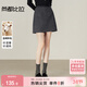 尚都比拉閃銀輕奢性感半身裙女冬季含羊毛保暖A字裙小個(gè)子修身顯瘦短裙