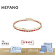 HEFANG何方珠寶編織紅繩雙層手鏈女高級感生日禮物送女友老婆 紅色（M碼）