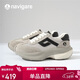 納維凱爾意大利小帆船女款新款春秋百搭潮流透氣防滑厚底運動(dòng)鞋 灰色 37