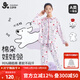 久歲伴兒童睡衣女童家居服A類(lèi)95%棉秋冬季薄款中大童開(kāi)襟娃娃領(lǐng)長(cháng)袖套裝 淺紫 170 /身高160-172體重105-120斤
