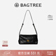 BAGTREE【明星同款】包包樹(shù)奶盒包新腋下植鞣皮單肩斜挎通勤枕頭hobo女包 檀黑色-小號 高級小眾生日禮物女