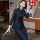 奧絲婕（Aosijie）高端品牌 小西裝套裝女2026春秋新款修身職業(yè)正裝工作服西服外套 藍色(西裝+西褲) M