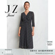 玖姿（JUZUI）商場(chǎng)同款波爾卡圓點(diǎn)顯瘦連衣裙女春款JWEC50042 花黑 3XL
