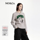 MO&Co.2024秋新品100%綿羊毛美式趣味小熊寬松圓領(lǐng)毛衣