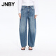 江南布衣（JNBY）【商場(chǎng)同款】26春新品水洗復古牛仔褲直筒立裁香蕉5Q1E12750 995/牛仔洗藍 S