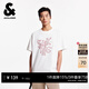 杰克·瓊斯（JACK&JONES）男裝T恤潮酷出街百搭字母印花貼布寬松圓領(lǐng)全棉短袖上衣225201186 A06本白色 常規 M （175）