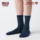MUJI MUJI 女式 合腳直角 均碼襪 DAJ02C0A 綠色X橫條 23-25cm/36-40碼