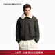 EMPORIO ARMANI/阿瑪尼官方旗艦新款男短款加厚飛行工裝夾克棉服外套冬季 U8120-墨綠色 50 (L) (推薦：150-165斤)