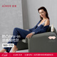 愛(ài)慕（Aimer）25秋睡美人睡衣女抗菌防螨開(kāi)衫帶杯不凸點(diǎn)吊帶九分褲三件套裝 【三件套】鳶尾藍 AM46A851 L 170