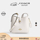 蔻馳（COACH）【禮物】【專(zhuān)享直降】奧萊女士女包HADLEY迷你多功能斜挎包單肩包 IM/粉筆白色
