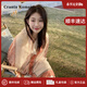 CRANTA KOMEIA圍巾女披肩春秋空調海邊沙灘紗巾棉麻絲巾媽媽生日情人節禮物 溫柔橘粉 高級感新年禮物送老婆女朋友實(shí)用高檔