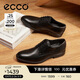 愛(ài)步（ECCO）德比鞋 牛皮輕奢商務(wù)正裝皮鞋男 墨本621634 黑色/磁石灰42