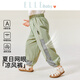 ELLE BABY寶寶防蚊褲男女童褲子夏季2026新款薄款運動(dòng)褲 森林綠境 110
