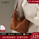 viney輕奢水桶包包女包品牌斜挎包高檔生日新年禮物送女友老婆 【棕色】實(shí)用大容量單肩包 時(shí)尚絨面復古百搭休閑通勤大包