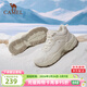 駱駝（CAMEL）加絨厚底增高休閑女鞋25年秋冬新款保暖防潑水耐磨防滑戶(hù)外徒步 3011，米/米灰，女 38